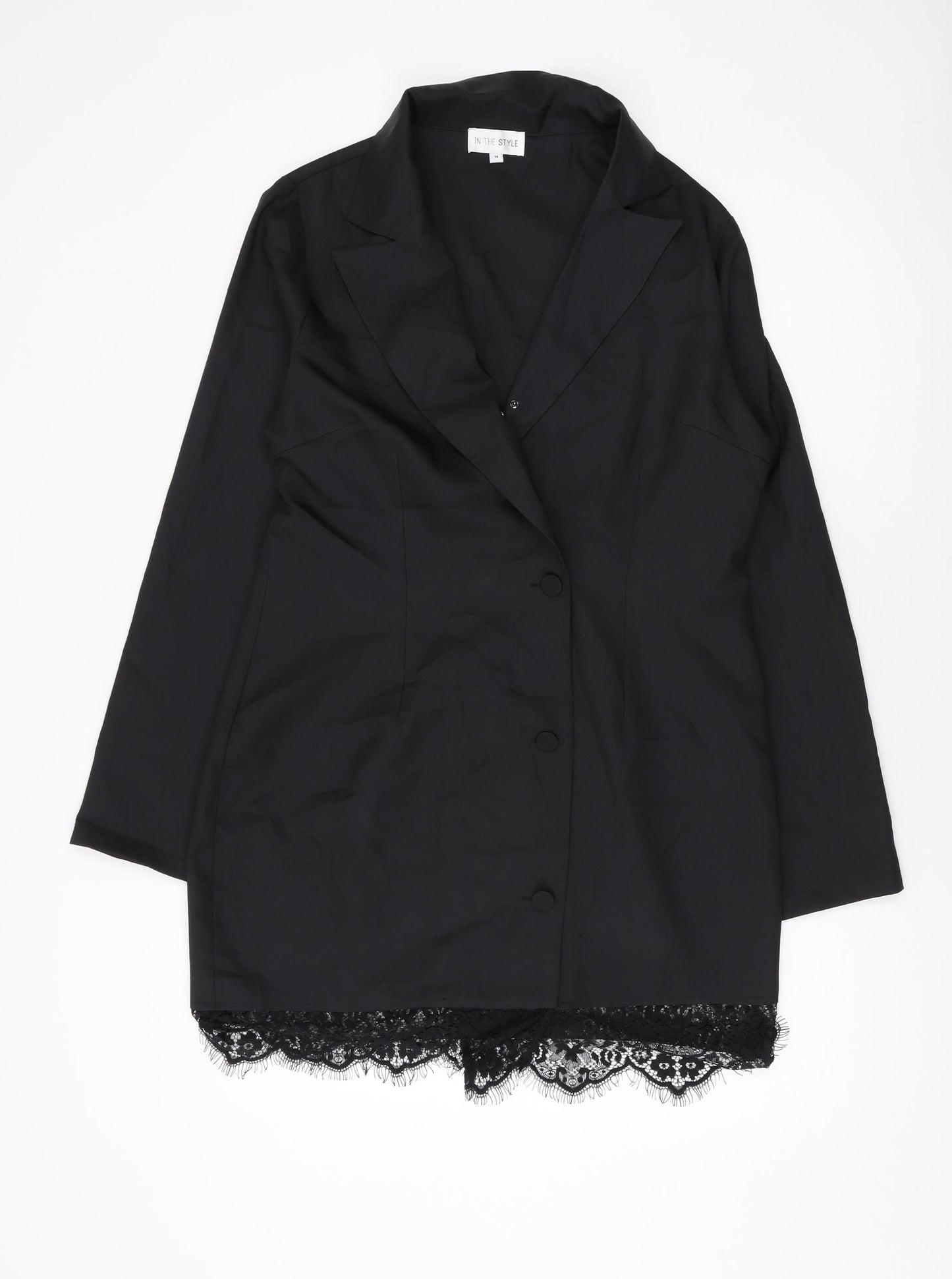 Womens UK Size 14 In the Style Black Jacket
