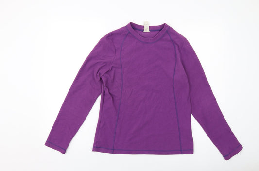 Quechua Womens Purple Polyester Pullover Sweatshirt Size 12 Pullover
