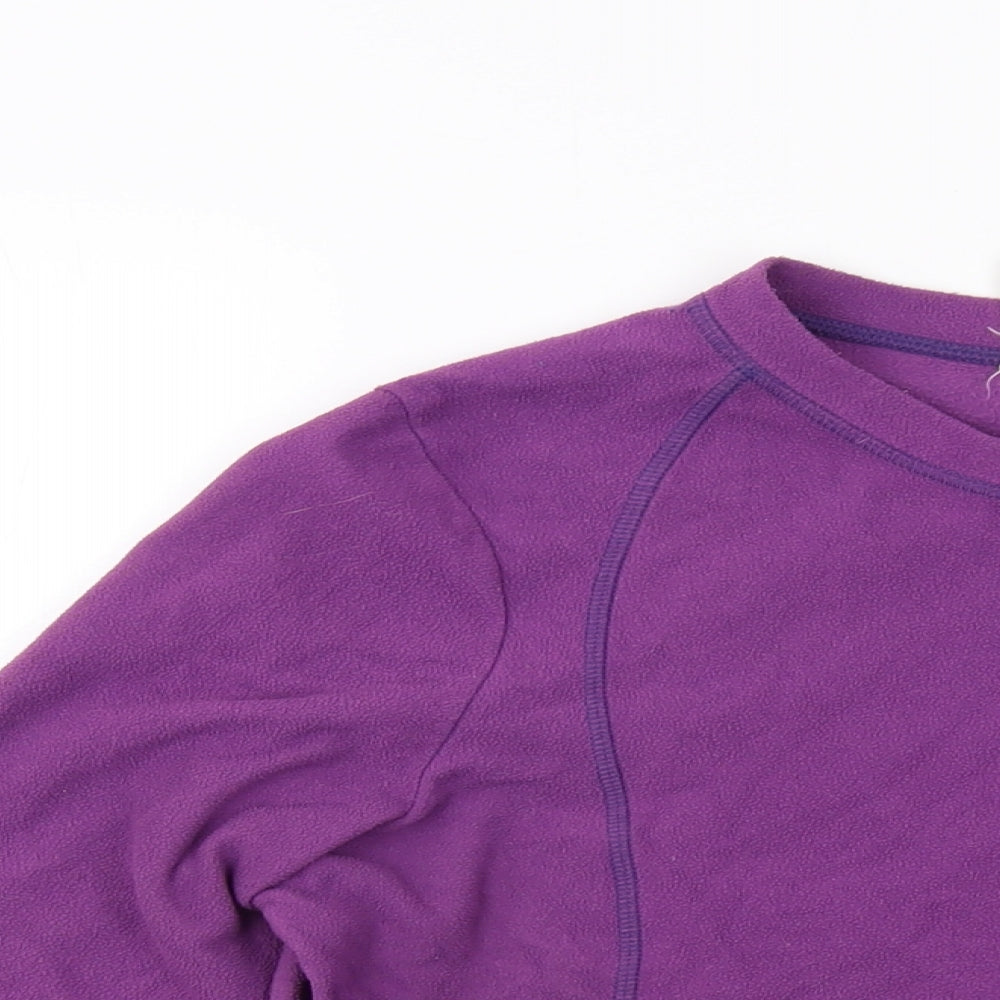 Quechua Womens Purple Polyester Pullover Sweatshirt Size 12 Pullover