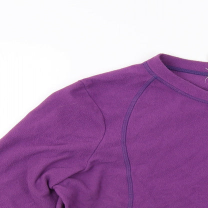 Quechua Womens Purple Polyester Pullover Sweatshirt Size 12 Pullover