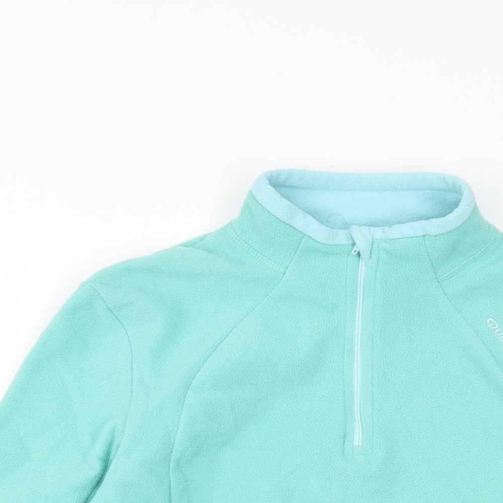 Quechua Womens Green Polyester Pullover Sweatshirt Size S Zip