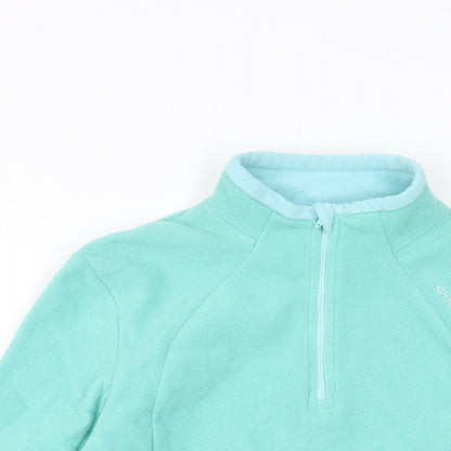 Quechua Womens Green Polyester Pullover Sweatshirt Size S Zip