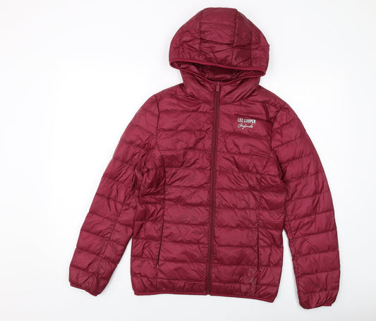 Womens UK Size 8 Lee Cooper Red Puffer Jacket