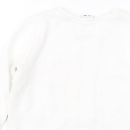 Hype Girls White Cotton Pullover Sweatshirt Size 11-12 Years Pullover