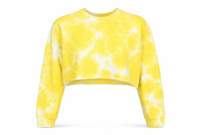 PRETTYLITTLETHING Womens Yellow Cotton Pullover Sweatshirt Size 4 Pullover