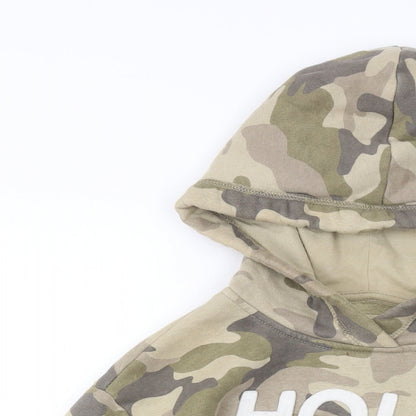 Hollister Womens Green Camouflage Cotton Pullover Hoodie Size XS Pullover