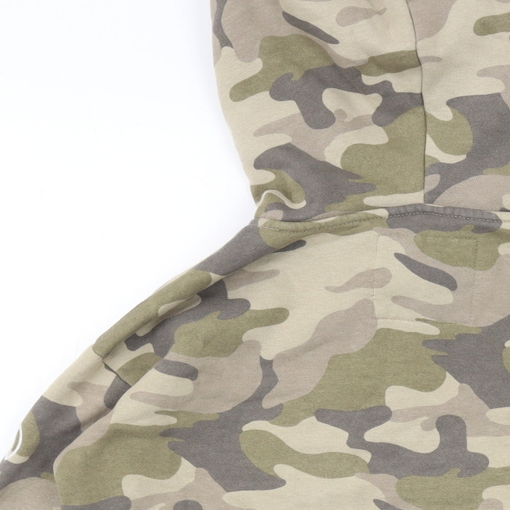 Hollister Womens Green Camouflage Cotton Pullover Hoodie Size XS Pullover