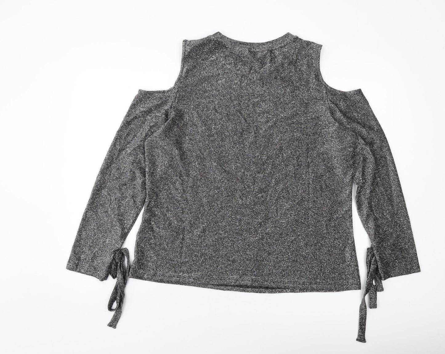 Womens UK Size 18 Dorothy Perkins Silver Basic Blouse
