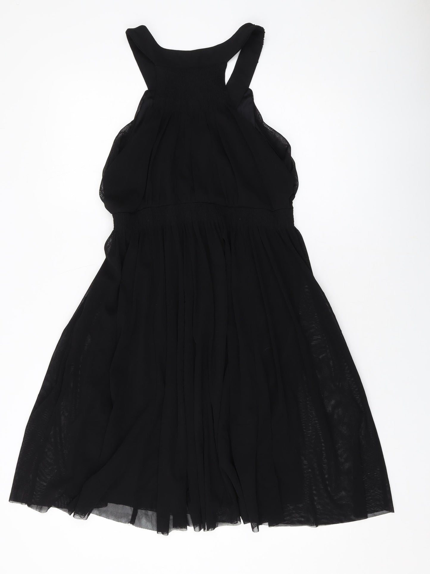 H&M Womens Black Polyester A-Line Size M V-Neck Pullover