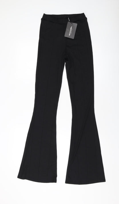 Womens UK Size 8 PRETTYLITTLETHING Regular Fit  Black Trousers