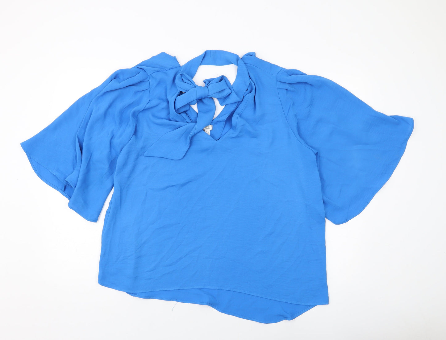 Womens UK Size 14 River Island Blue Basic Blouse