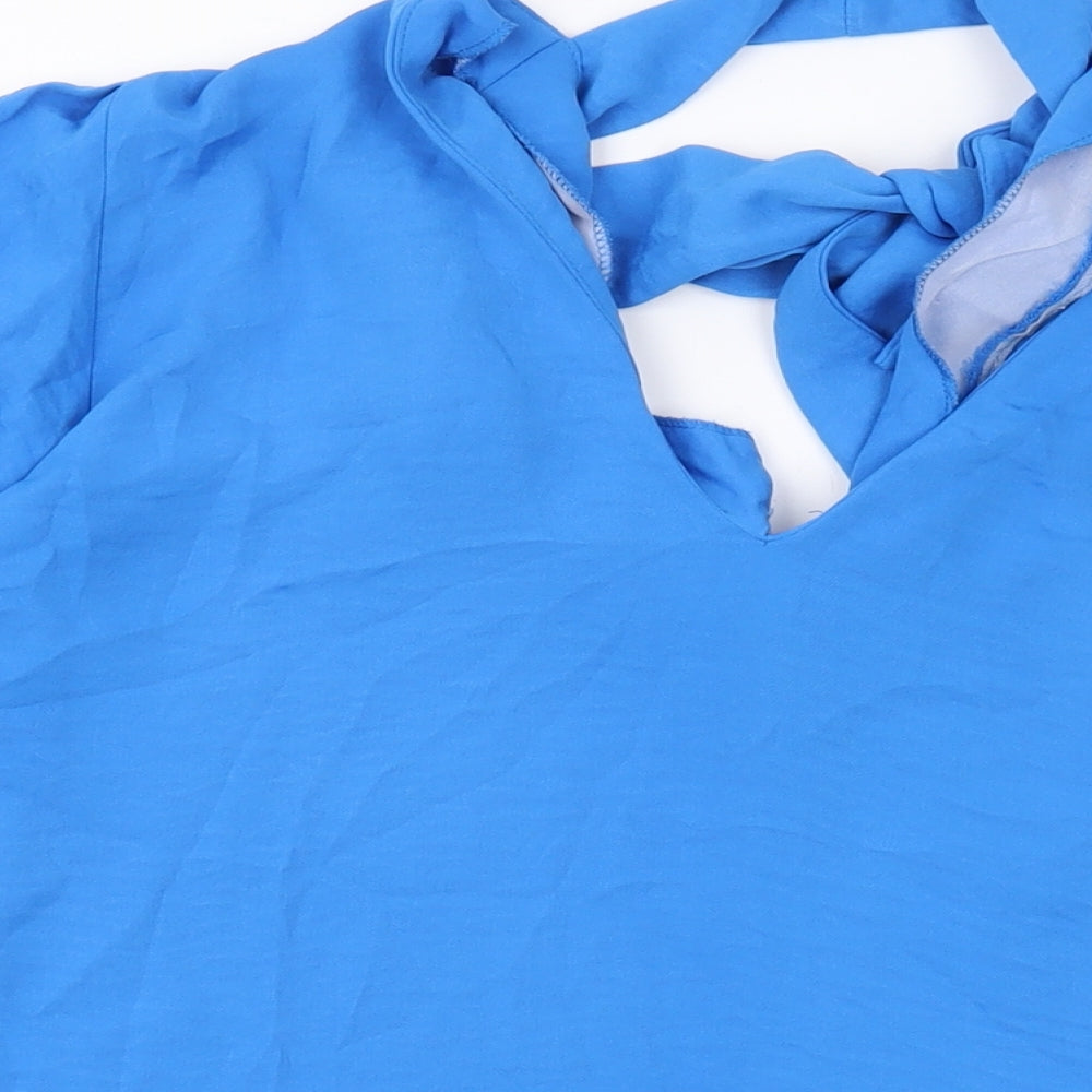 Womens UK Size 14 River Island Blue Basic Blouse