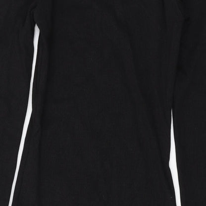 Nasty Gal Womens Black Polyester Bodycon Size 8 V-Neck Pullover