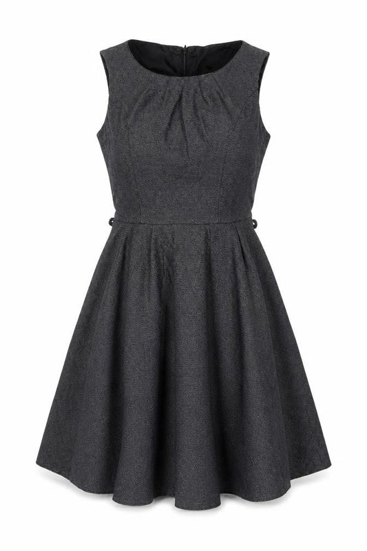 NEXT Womens Grey Polyester A-Line Size 6 Round Neck Zip