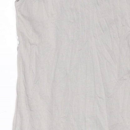 Tsega Womens Grey Cotton A-Line Size S Round Neck Pullover
