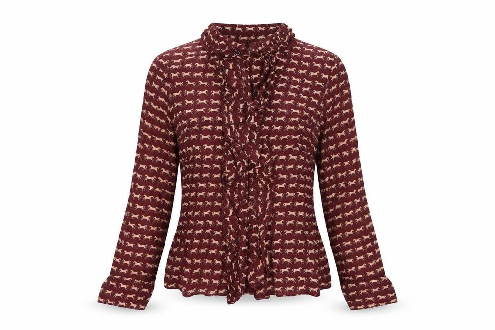 Womens UK Size S Zara Brown Basic Button-Up