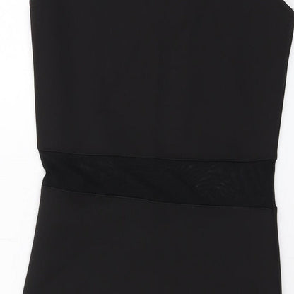 H&M Womens Black Polyester Mini Size 10 Round Neck Pullover