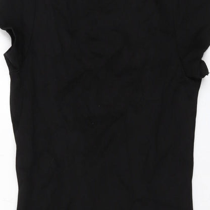 Red Herring Womens Black Viscose Mini Size 8 Round Neck Pullover