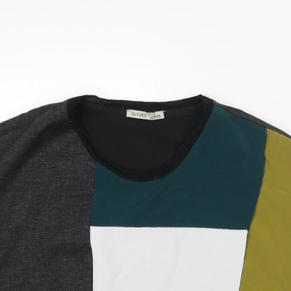 Womens UK Size L Zara Multicoloured Basic Blouse