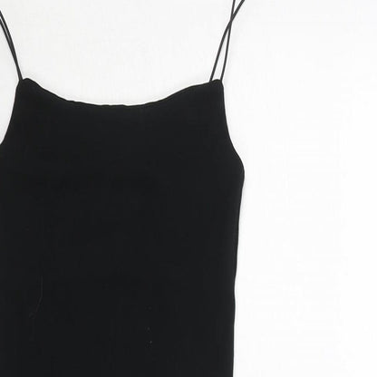 Zara Womens Black Cotton Mini Size S Scoop Neck Pullover
