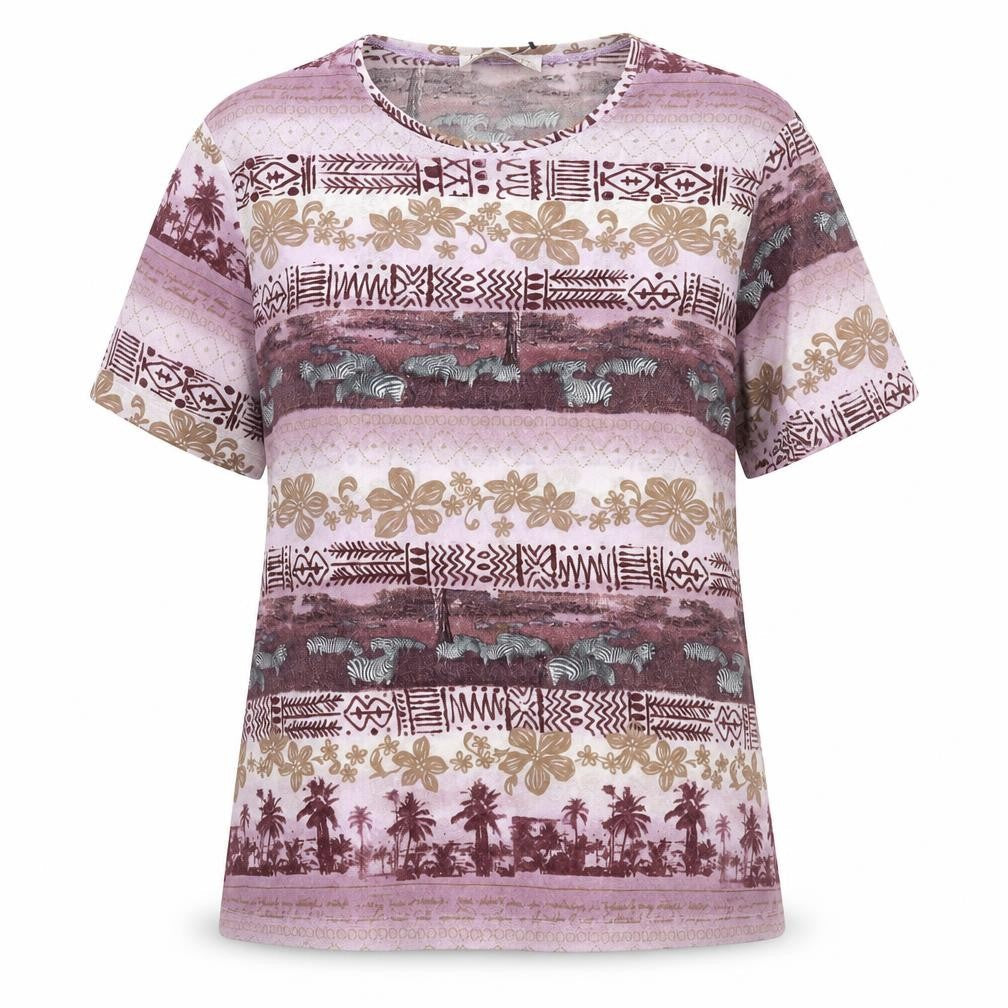 Womens UK Size 18 Daxon Multicoloured Basic Blouse