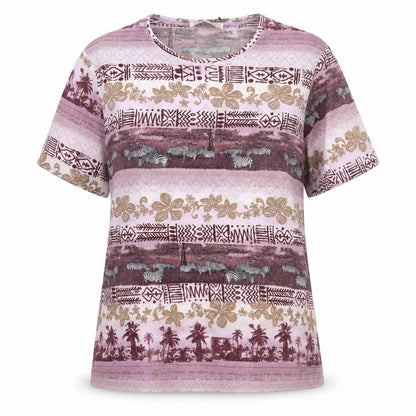 Womens UK Size 18 Daxon Multicoloured Basic Blouse