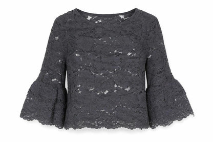 Womens UK Size 12 New Look Grey Basic Blouse