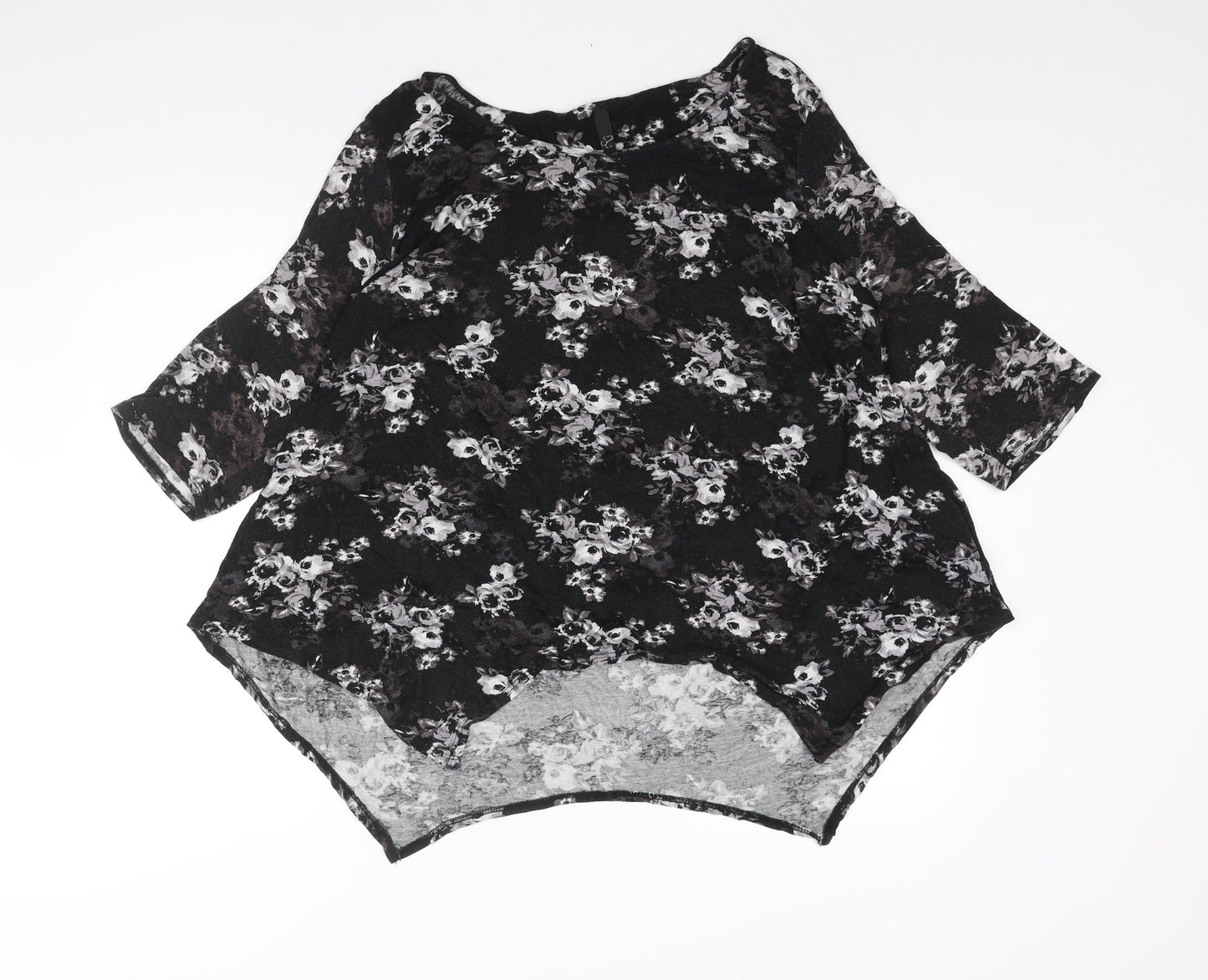 Womens UK Size 20 Arcadia Black Basic Blouse