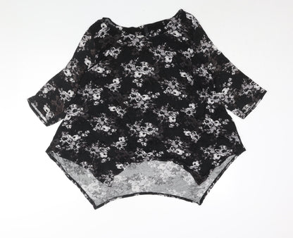 Womens UK Size 20 Arcadia Black Basic Blouse