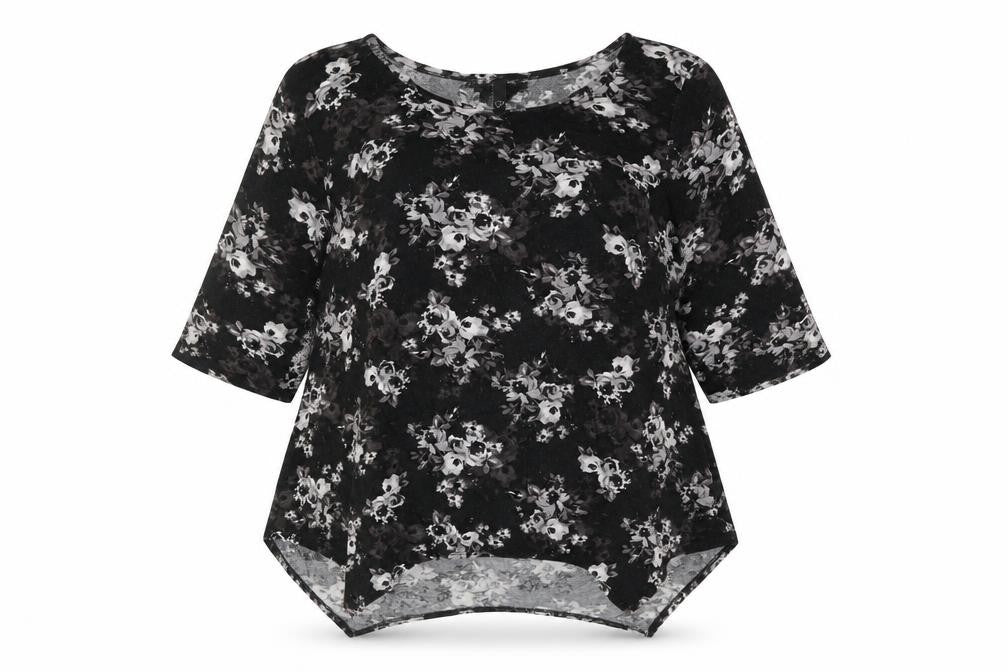 Womens UK Size 20 Arcadia Black Basic Blouse