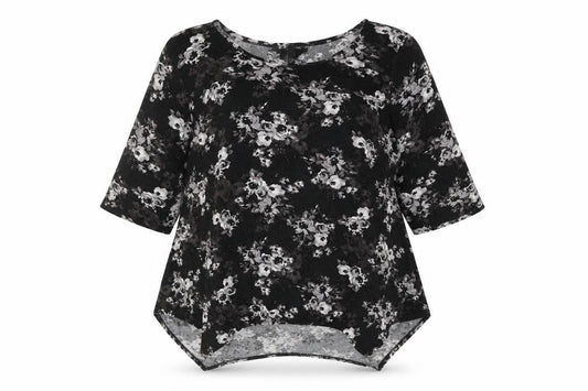 Womens UK Size 20 Arcadia Black Basic Blouse