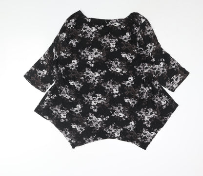 Womens UK Size 20 Arcadia Black Basic Blouse