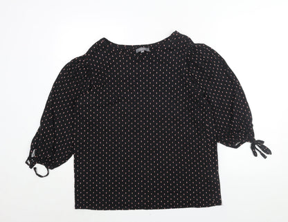 Womens UK Size 18 Principles Black Basic Blouse