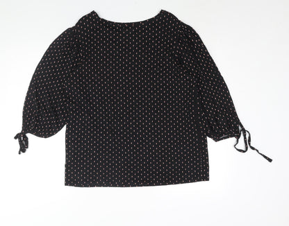 Womens UK Size 18 Principles Black Basic Blouse