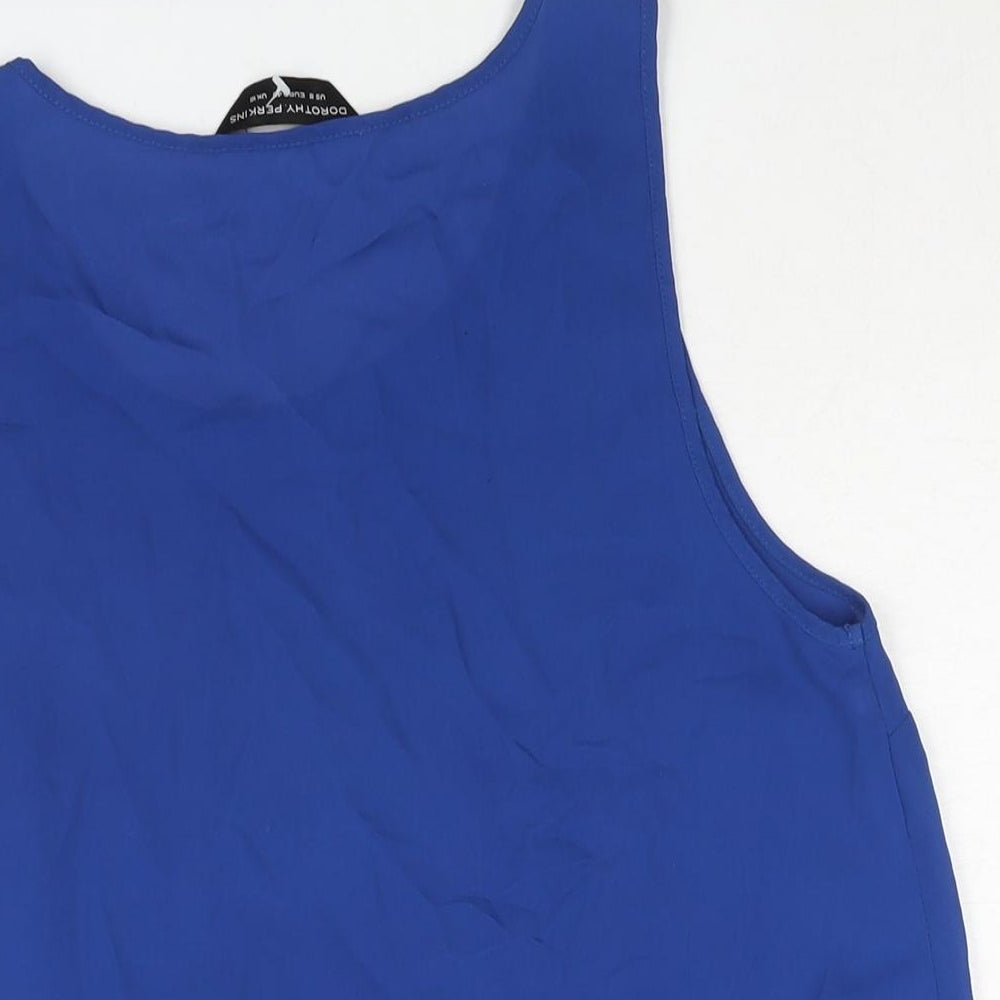 Womens UK Size 12 Dorothy Perkins Blue Camisole Blouse