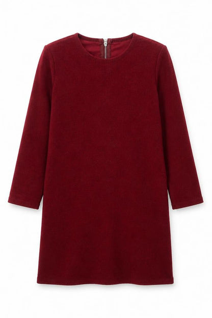 Glamorous Womens Red Polyester Mini Size XS Round Neck Zip