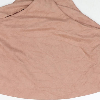 Glamorous Womens Pink Polyester Camisole Blouse Size S Round Neck