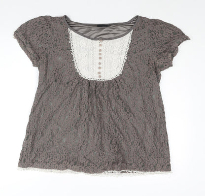 Womens UK Size 20 NEXT Grey Basic Blouse
