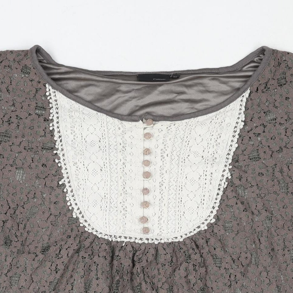 Womens UK Size 20 NEXT Grey Basic Blouse