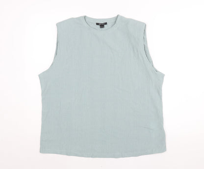 Womens UK Size L ESMARA Blue Basic Blouse