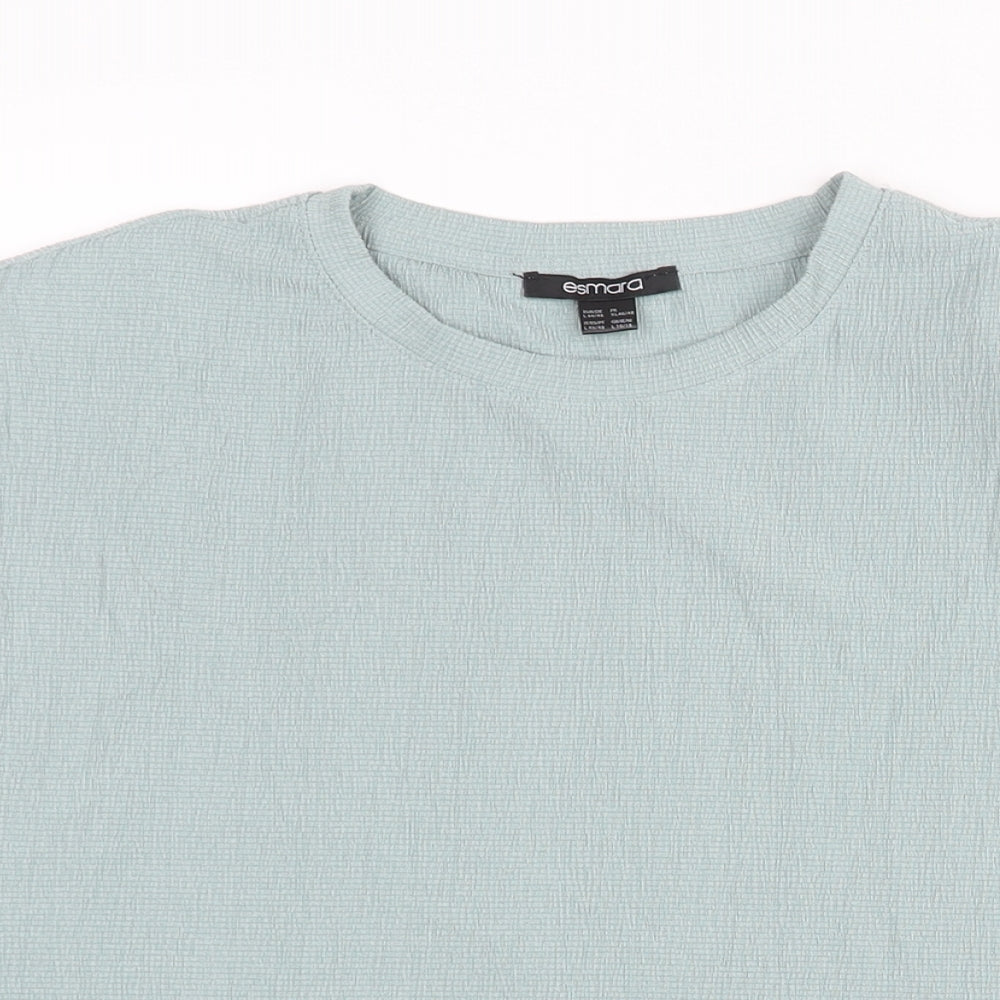 Womens UK Size L ESMARA Blue Basic Blouse