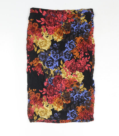 NEXT Womens Multicoloured Floral Viscose Bandage Skirt Size 10