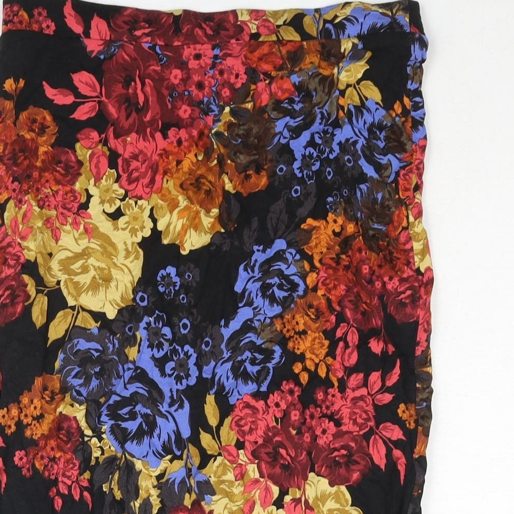 NEXT Womens Multicoloured Floral Viscose Bandage Skirt Size 10