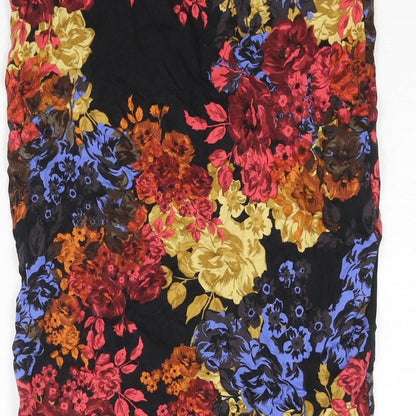 NEXT Womens Multicoloured Floral Viscose Bandage Skirt Size 10