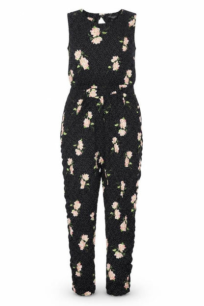 Womens UK Size 12 Dorothy Perkins One-Piece Black Jumpsuit