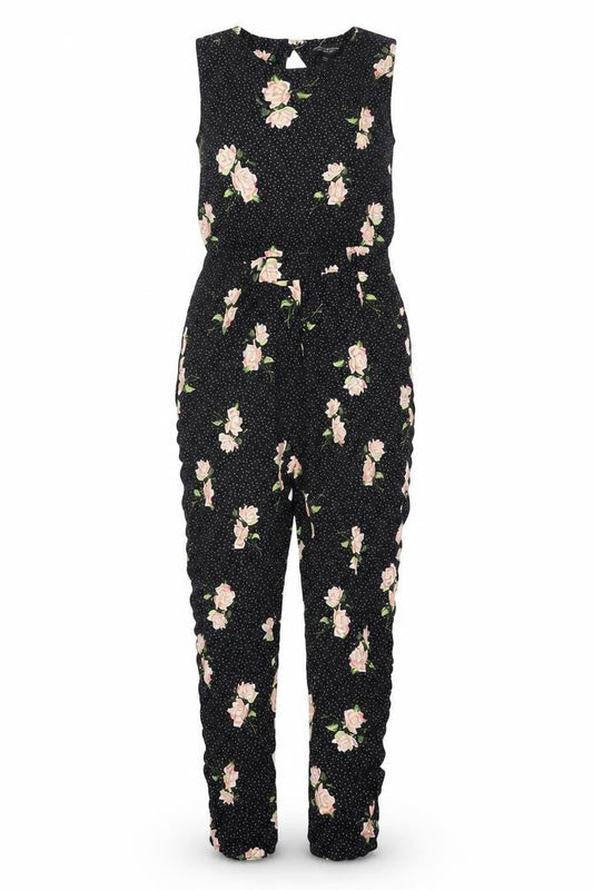 Womens UK Size 12 Dorothy Perkins One-Piece Black Jumpsuit