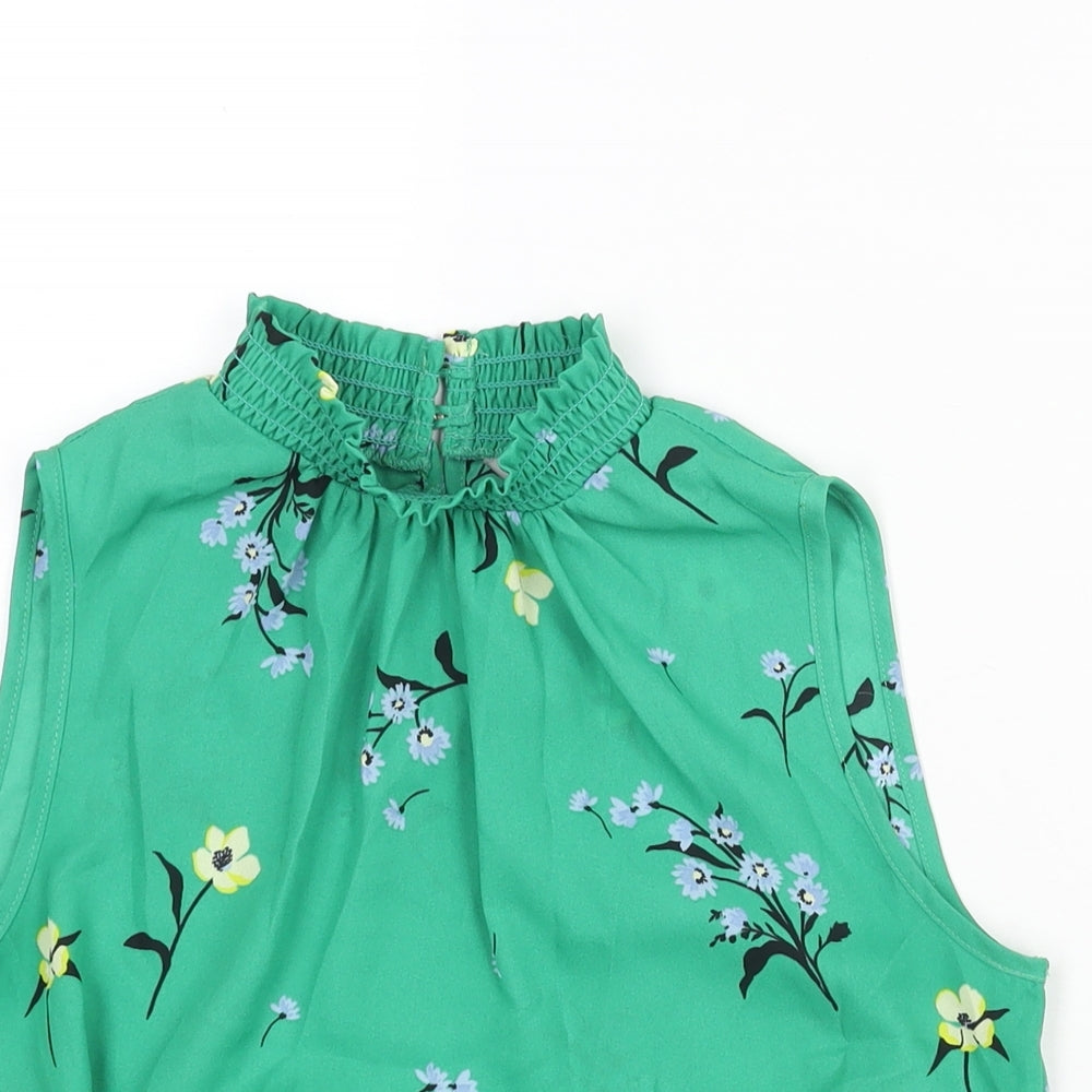 Womens UK Size 8 Dorothy Perkins Green Basic Blouse