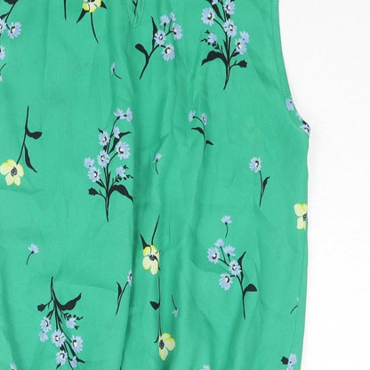 Womens UK Size 8 Dorothy Perkins Green Basic Blouse