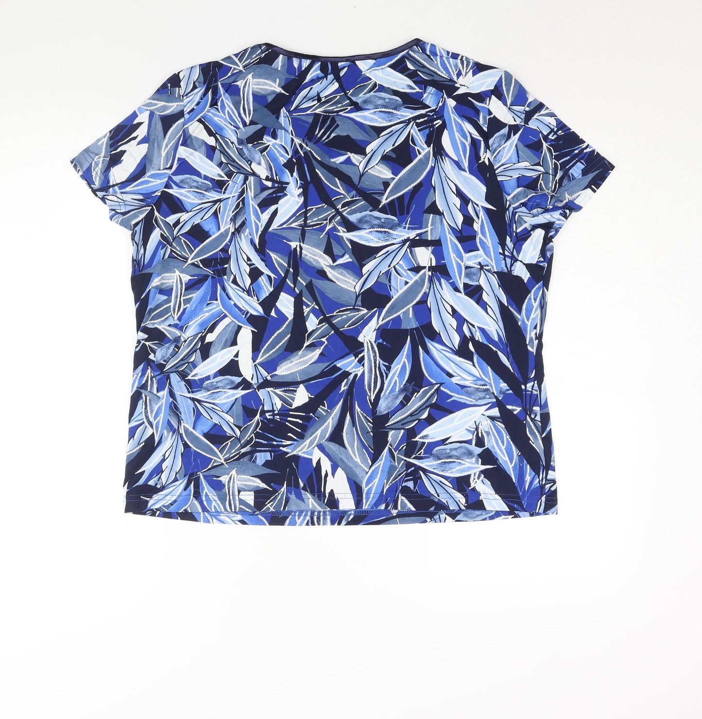 Womens UK Size XL Anna Rose Blue Basic Blouse