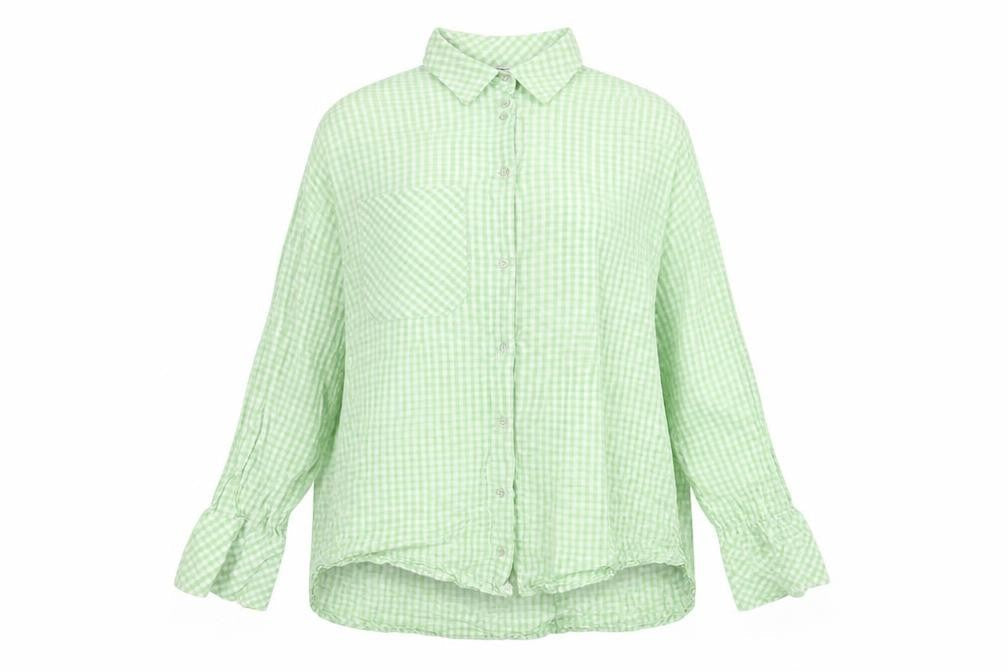 Womens UK Size L Stradivarius Green Basic Button-Up